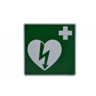 Bordje AED pictogram vierkant (20x20cm)
